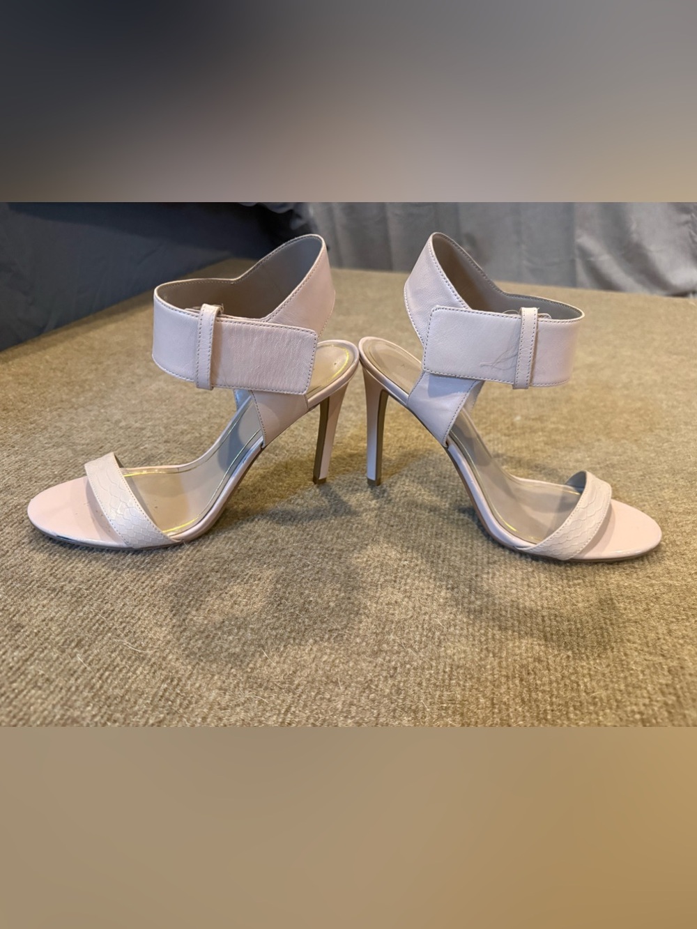Nine West Pale Pink Ankle-Strap Stiletto Heels